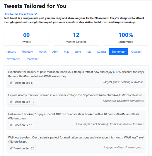 Tweets Tailored for you